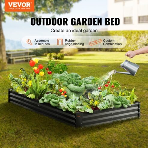 VEVOR Galvanized Raised Garden Bed Planter