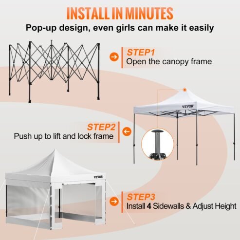 VEVOR 10 x 10 FT Pop Up Canopy Tent